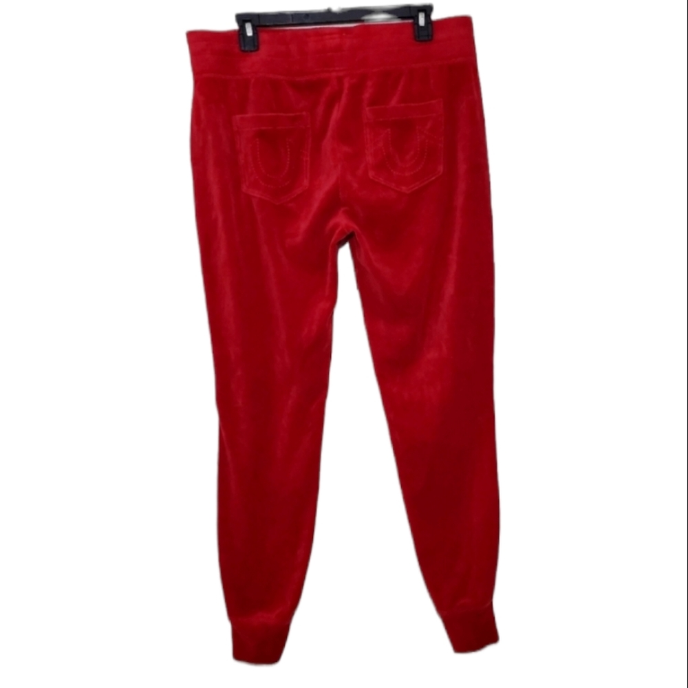 TRUE RELIGION Velour Track Pants Large - Picture 6 of 10